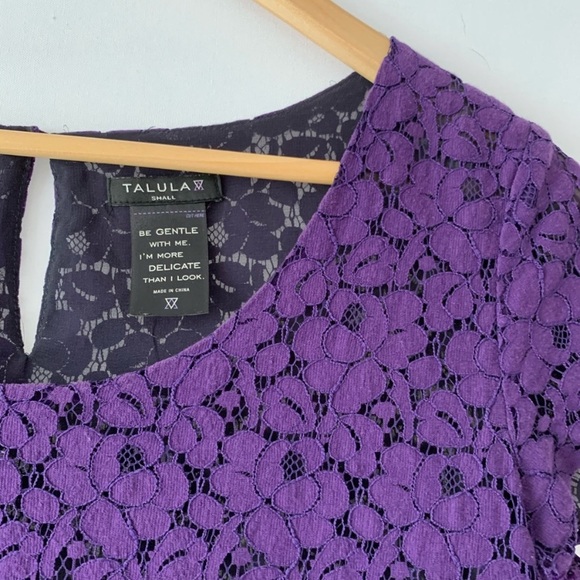 Talula Purple Lace Top - Picture 2 of 3
